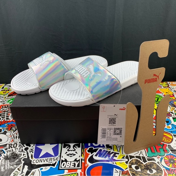 Puma Cool Cat Iridescent Slides Womens Various Sizes - Picture 1 of 10